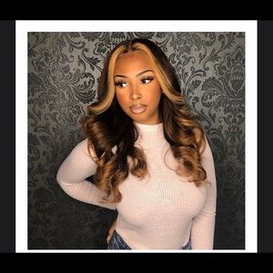 18” frontal lace ombré wig